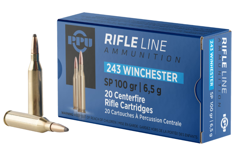 PPU 243 WINCHESTER 100GR SP AMMO 20RDS