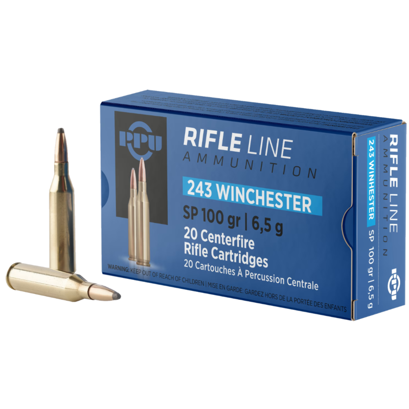 PPU 243 WINCHESTER 100GR SP AMMO 20RDS