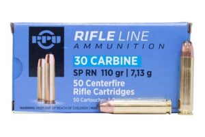 PPU 30 CARBINE 110GR SP AMMO 50RDS