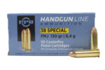 PPU 38 SPECIAL 130GR FMJ AMMO 50RDS
