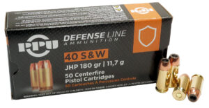 PPU 40 S&W 180GR JHP AMMO 50RDS