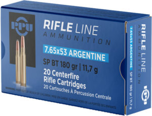 PPU 7.65X53 ARGENTINE 180GR SP AMMO 20RDS