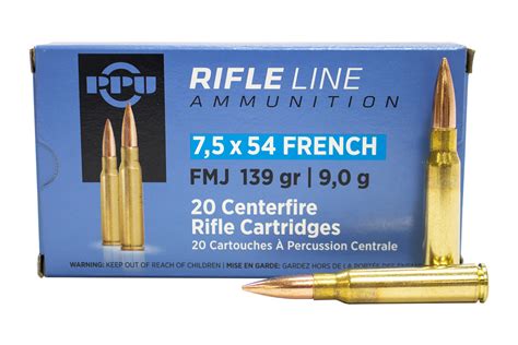 PPU 7.5 X 54 FRENCH 139GR FMJ AMMO 20RDS
