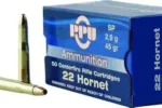 PPU 22 HORNET 45GR SP AMMO 50RDS