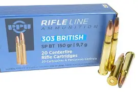 PPU 303 BRITISH 150GR SP AMMO 20RDS