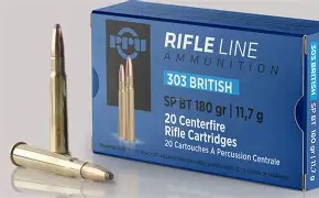 PPU 303 BRITISH 180GR SP AMMO 20RDS