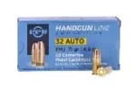 PPU 32 AUTO 71GR FMJ AMMO 50RDS