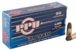 PPU 38 S&W 145GR LRN AMMO 50RDS
