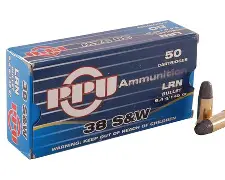 PPU 38 S&w 145GR Lead-rn