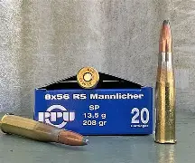 PPU 8X56R MANNLICKER 208GR SP AMMO 20RDS
