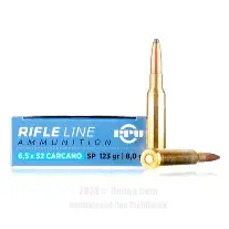 PPU 6.5X52 CARCANO 123GR SP AMMO 20RDS