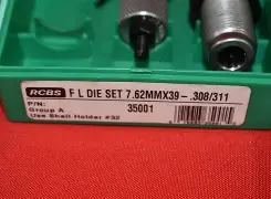 RCBS 7.62MMx39 .308/.311 FL DIE SET GRP A, S/H #32