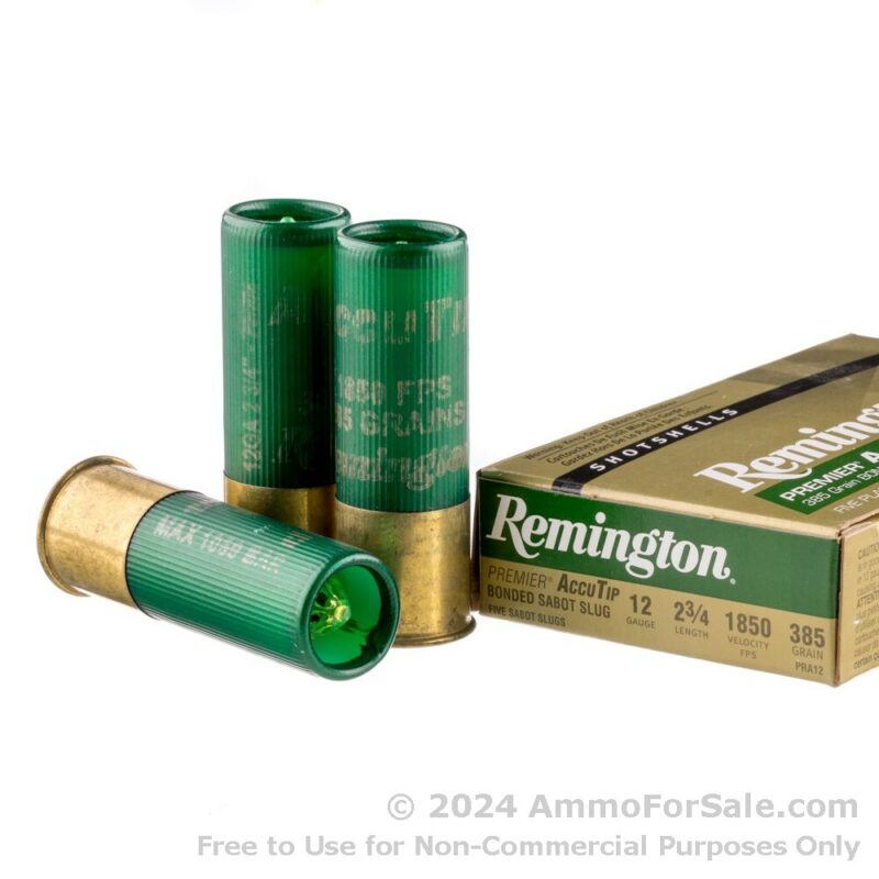 REMINGTON 12GA 2.75" 1850FPS 385GR ACCUTIP SLUG 5CT