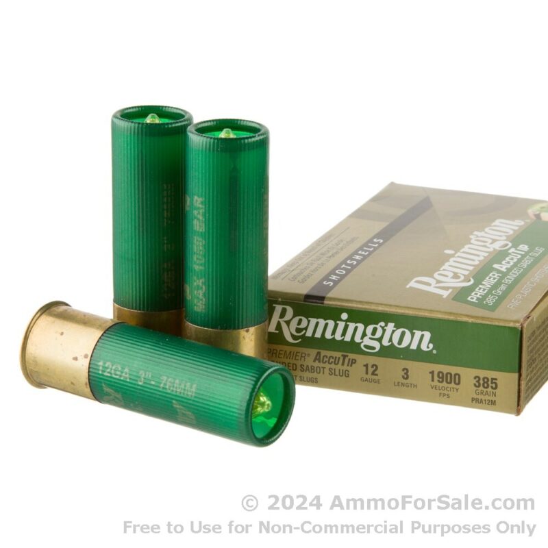 REMINGTON 12GA 3" 1900FPS 385GR ACCUTIP SLUGS 5RDS