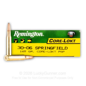 REMINGTON 30-06 SPRG CORE LOKT 165gr PSP AMMO 20RDS