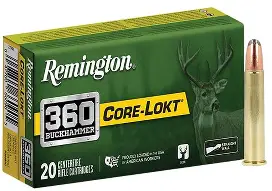 REMINGTON CORE LOKT 360 BUCKHAMMER 200GR SP AMMO 20RDS