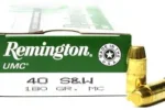 REMINGTON UMC 40 S&W 165GR FMJ AMMO 50RDS