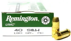 REMINGTON UMC 40 S&W 165GR FMJ AMMO 50RDS