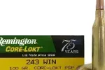 REMINGTON CORE LOKT 243 WINCHESTER 100GR PSP AMMO 20RDS