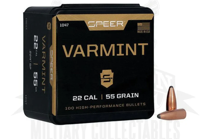 SPEER 22CAL (.224")  55GR SPTZ SP BULLETS 1000CT