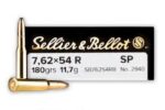 S&B 7.62X54R 180GR SP AMMO 20RDS