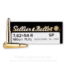 S&B 7.62X54R 180GR SP AMMO 20RDS