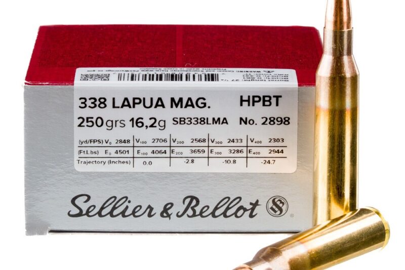 SELLER & BELLOT 338 LAPUA 250GR HPBT 10RD S&B 338 LAPUA 250GR HPBT AMMO 10RDS