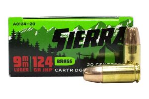 SIERRA OUTDOOR MASTER 9MM 124GR JHP AMMO 20RDS