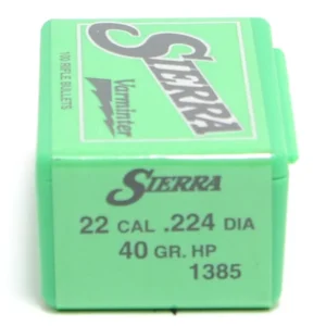 SIERRA 22CAL (.224") 40GR HP VARMINTER BULLETS 100CT