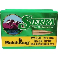 SIERRA 6.8 (.277") 115GR HPBT MATCHKING BULLETS 100CT
