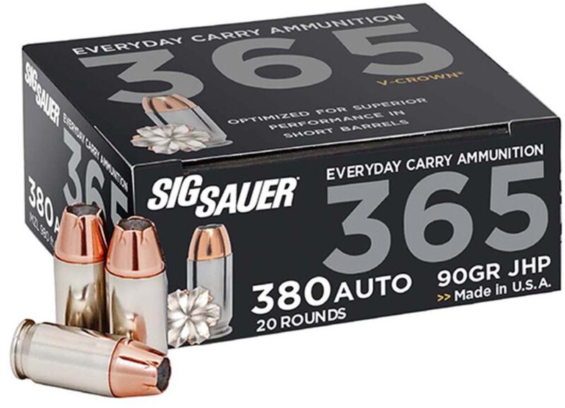 SIG SAUER ELITE V-CROWN 380 ACP 90GR AMMO 20RDS