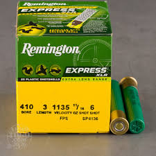REMINGTON EXPRESS EXTRA LONG RANGE 410 BORE 3" 11/16OZ 1135FPS #6 AMMO 25RDS
