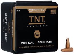 SPEER 204CAL (.204") 39GR TNT HP BULLETS 100CT