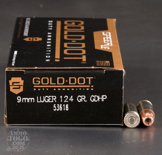 SPEER GOLD DOT 9MM 124GR GDHP 50CT CCI SPEER GOLD DOT 9MM 124GR GDHP AMMO 50RDS