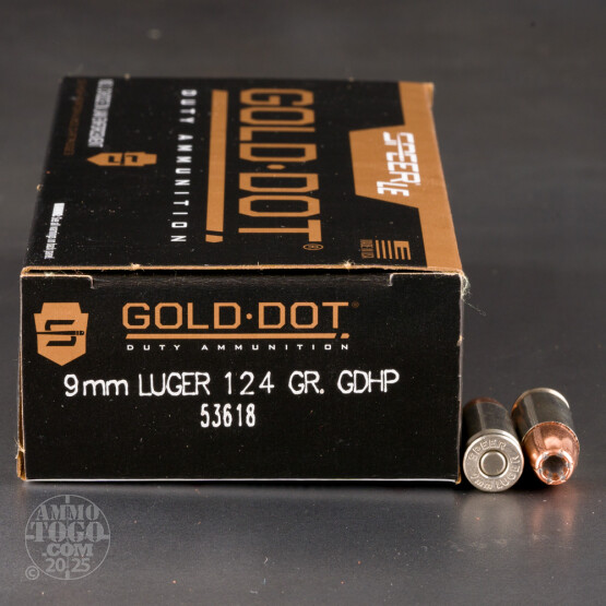 CCI SPEER GOLD DOT 9MM 124GR GDHP AMMO 50RDS