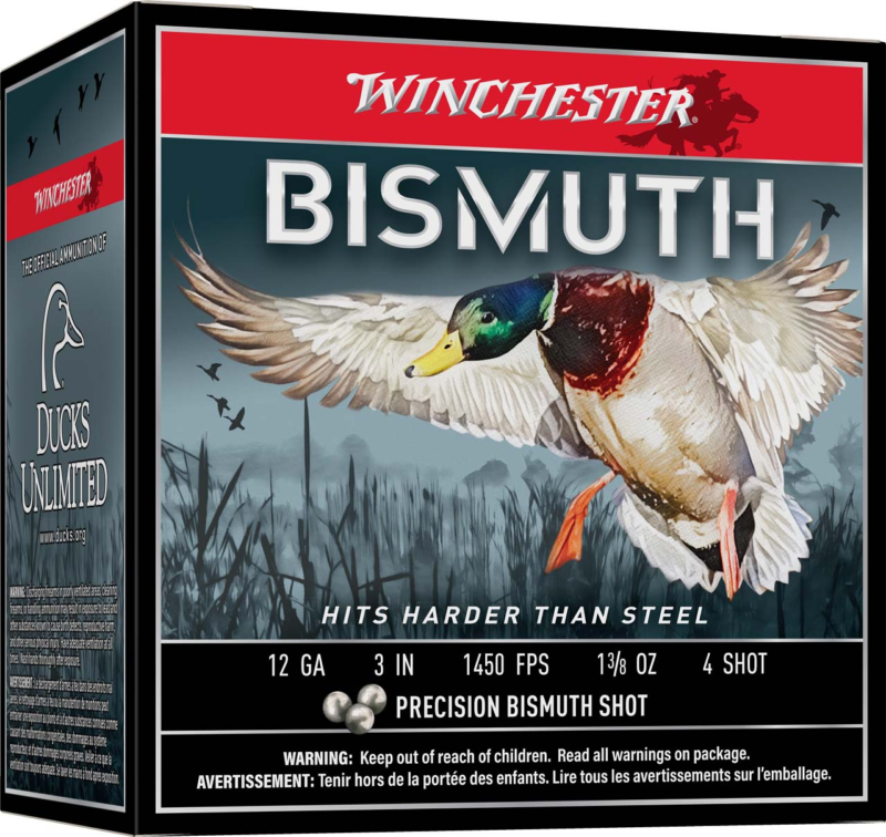 WINCHESTER BISMUTH 12GA 3" 1-3/8OZ 1450FPS #4 AMMO 25RDS