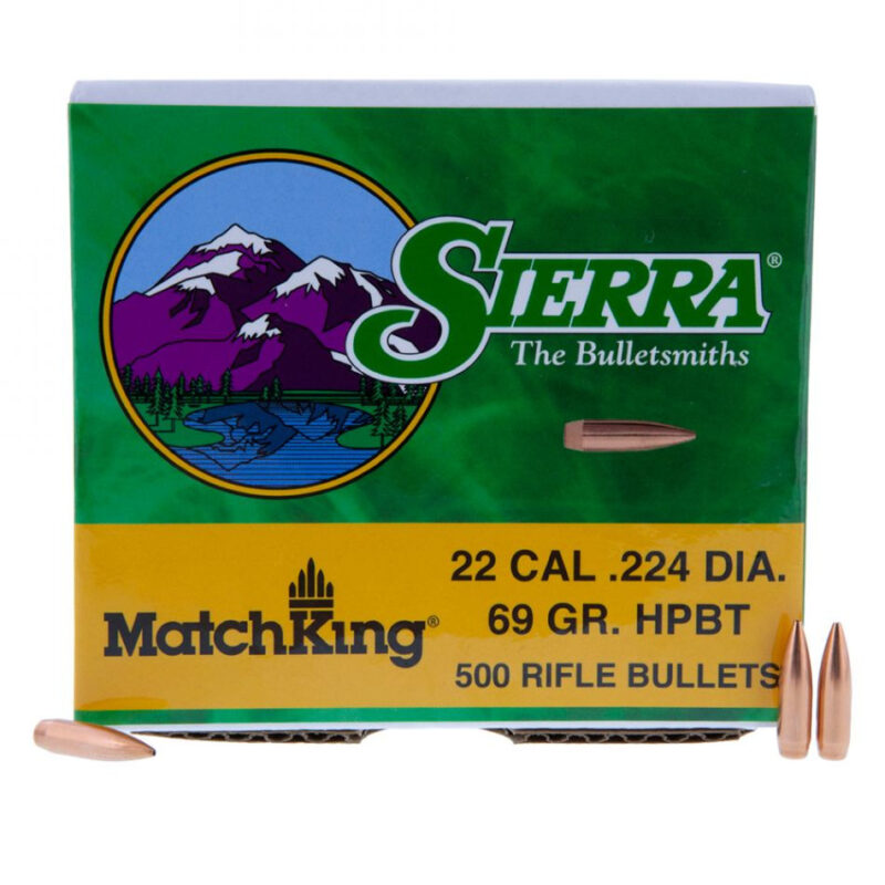 SIERRA 22CAL (.224") 69GR HPBT MATCHKING BULLETS 500CT