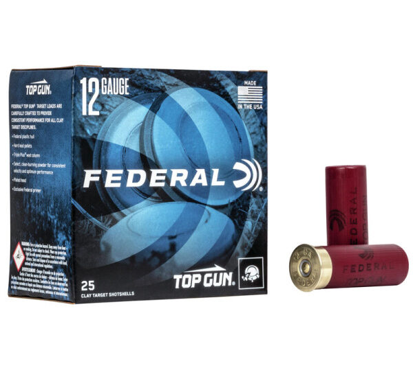TGL1275 FEDERAL TOP GUN 12GA 2.75DRAM 1-1/8OZ 1145FPS #7.5 AMMO 250RDS
