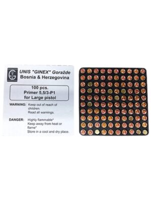 UNIS GINEX LARGE PISTOL PRIMER-100ct