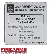 UNIS GINEX SMALL RIFLE PRIMERS 1000CT