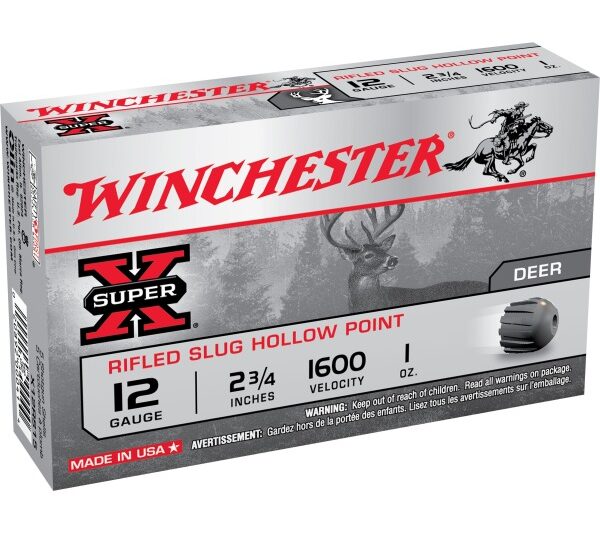 WIN SLUG 12GA 2.75 RIFLD 1OZ 1600FPS WINCHESTER SUPER-X 12GA 2.75" 1OZ 1600FPS RIFLED SLUG 5RDS