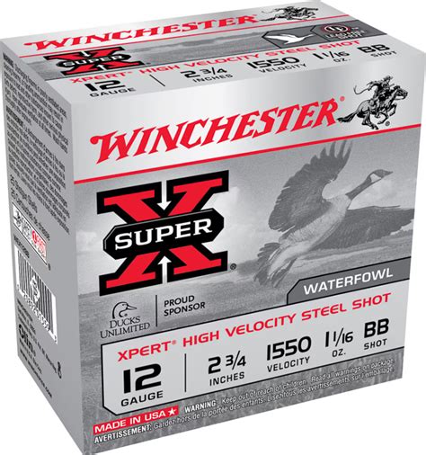WINCHESTER 12GA 2 3:4 1550FPS 1 1:16 BB SHOT WINCHESTER 12GA 2 3/4" 1550FPS 1 1/16 BB SHOT