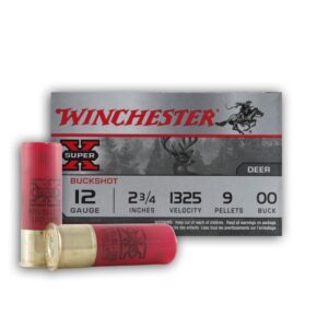 WINCHESTER SUPER-X 12GA 2.75" 1325FPS 9 PELLET #00 BUCKSHOT AMMO