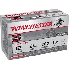 WINCHESTER 12GA SUPER-X TURKEY 2.75" #4