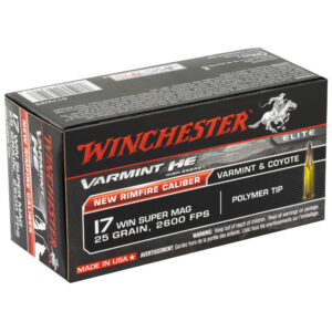 WINCHESTER VARMINT HE 17WSM 25GR POLY TIP AMMO 50RDS