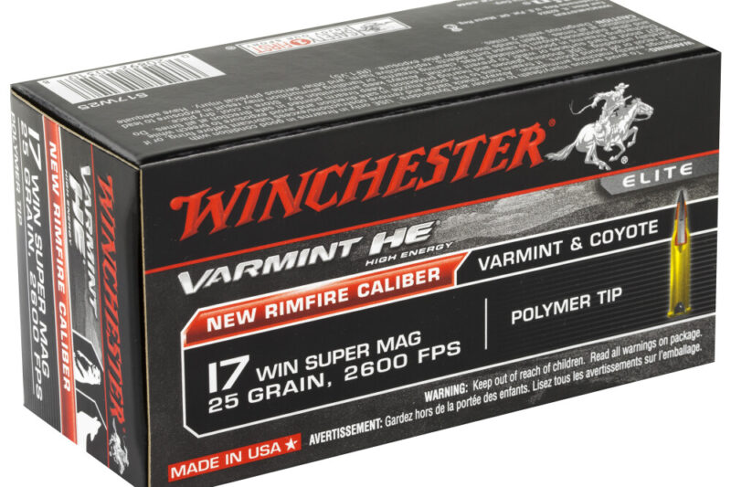 WINCHESTER VARMINT HE 17WSM 25GR POLY TIP AMMO 50RDS