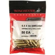 WINCHESTER BRASS 6.5 X 55 SWEDISH 50CT.