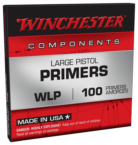 WINCHESTER WLP LARGE PISTOL PRIMERS 100CT
