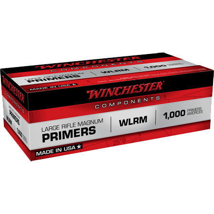 WINCHESTER LARGE RIFLE MAGNUM PRIMERS WINCHESTER WLRM LARGE RIFLE MAGNUM PRIMERS 1,000CT