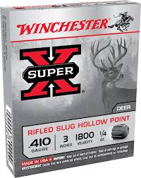 WINCHESTER SUPER-X 410BR 3" 1/4OZ 1800FPS RIFLED SLUG 5RDS